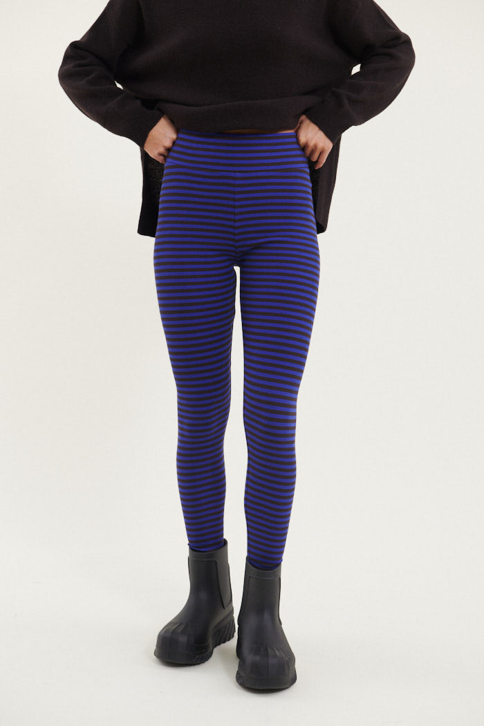 Basic Apparel Ludmilla Tights Leggings 738 Chocolate torte/Clematis blue